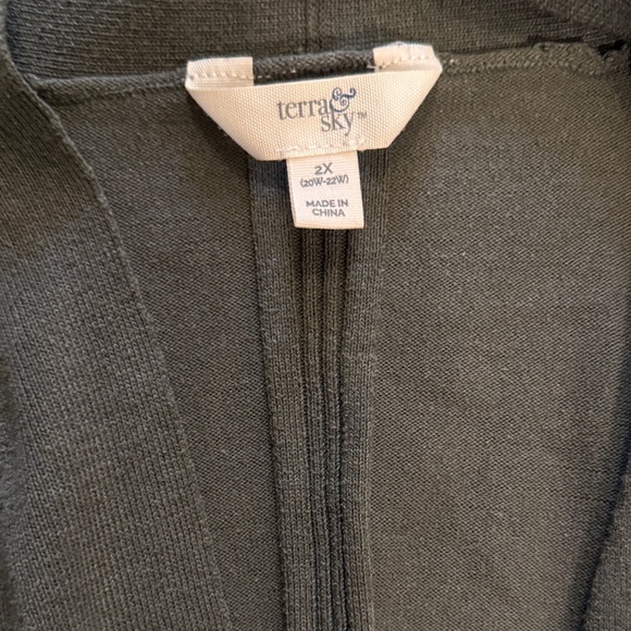 Olive Open Front Cardigan - Picture 2 of 5